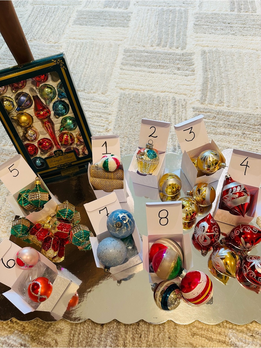 Vintage Mercury Glass Ornaments Assortment including Kurt Adler